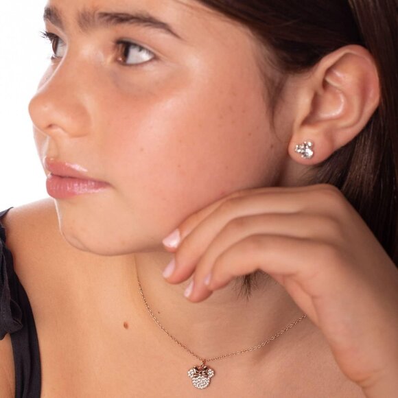 Dazzling Minnie Mouse Cubic Zirconia Necklace – Perfect Gift for Any Occasion - Picture 2 of 7